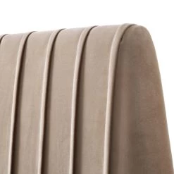 Helia Pleated Ottoman Storage Bed, Taupe Velvet -Garden Store JAH 012 MINK VEL detail2