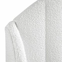 Eleanor White Boucle Upholstered Bed Frame With Domed Headboard -Garden Store JAH 08 ECRU BOU detail2