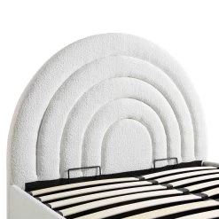 Archer White Boucle Ottoman Storage Bed -Garden Store JAH 09 ECRUBOUCLE detail1