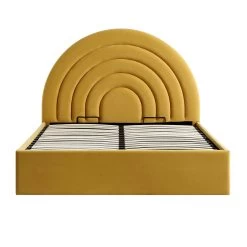 Archer Mustard Yellow Velvet Ottoman Storage Bed 18 Archer Mustard Yellow Velvet Ottoman Storage Bed -Garden Store JAH 09 MUSTVEL WB2