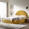 Archer Mustard Yellow Velvet Ottoman Storage Bed -Garden Store JAH 09 MUSTVEL main