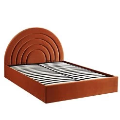 Archer Rust Velvet Ottoman Storage Bed -Garden Store JAH 09 RUSTVEL WB1