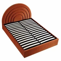 Archer Rust Velvet Ottoman Storage Bed -Garden Store JAH 09 RUSTVEL WB4