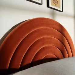 Archer Rust Velvet Ottoman Storage Bed -Garden Store JAH 09 RUSTVEL scene3