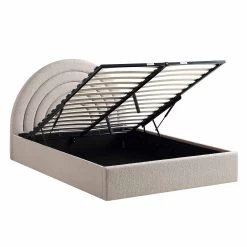 Archer Taupe Boucle Ottoman Storage Bed 19 Archer Taupe Boucle Ottoman Storage Bed -Garden Store JAH 09 TAUPEBOUCLE WB3