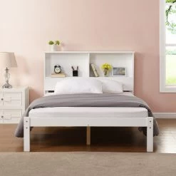 Elgin Wooden Bed Frame With Shelf Headboard 18 Elgin Wooden Bed Frame With Shelf Headboard -Garden Store JIN 04 SD 1 09f9d993 64bd 489a b213 120e4a0a1a44