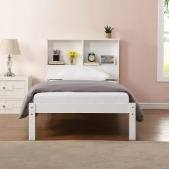Elgin Wooden Bed Frame With Shelf Headboard 16 Elgin Wooden Bed Frame With Shelf Headboard -Garden Store JIN 04 S 1 c0b0f9cf 96b0 4556 b5eb ad9eac57f0c1