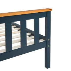 Marta Solid Wooden Shaker Style Double Bed In Blue And Oak -Garden Store JIN 06 BLUE detail4 ba51b6ab 4f32 45db 8b00 f073427e6a70
