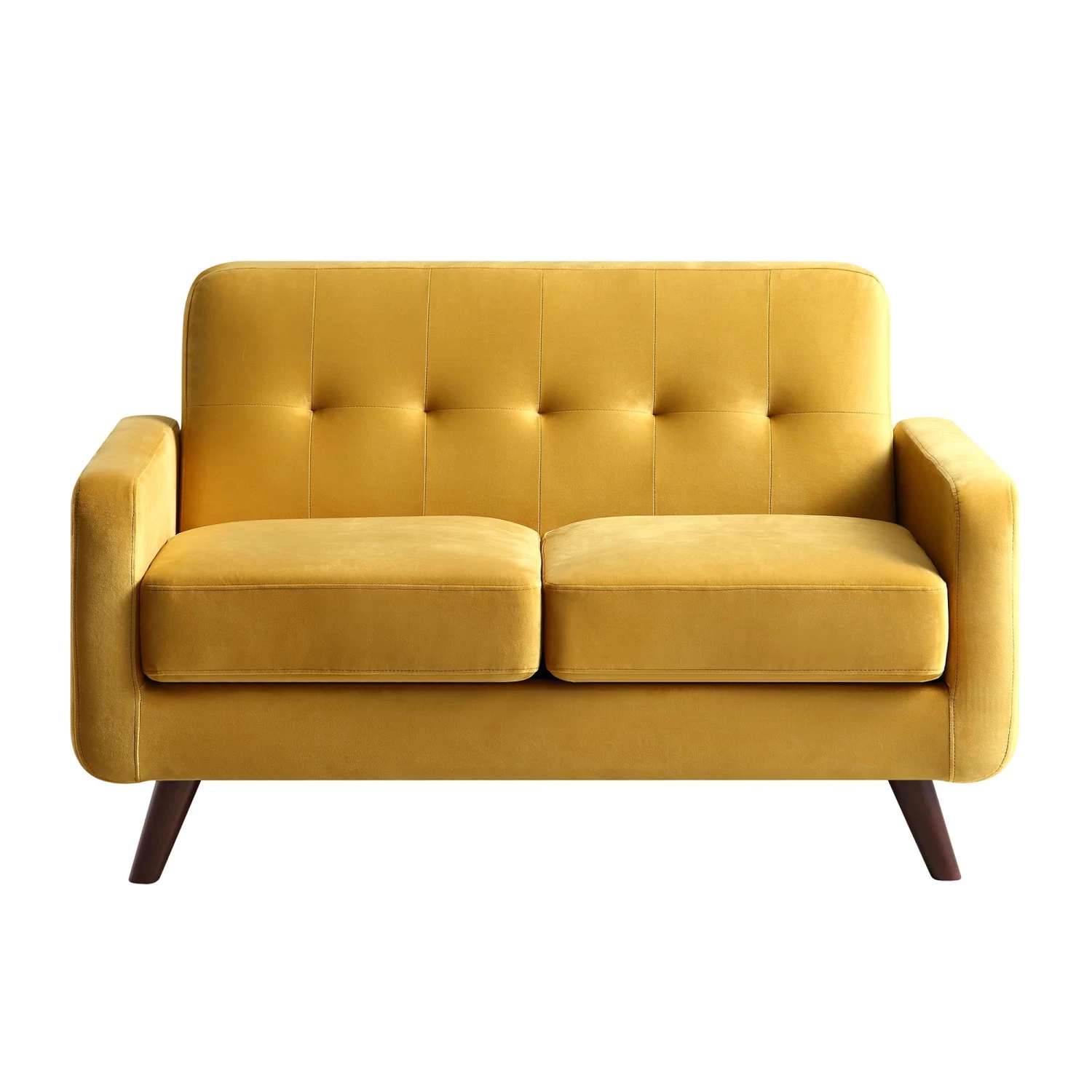 Clarence 2-Seater Sofa In Mustard Yellow Velvet 6 Clarence 2-Seater Sofa In Mustard Yellow Velvet - Image 4