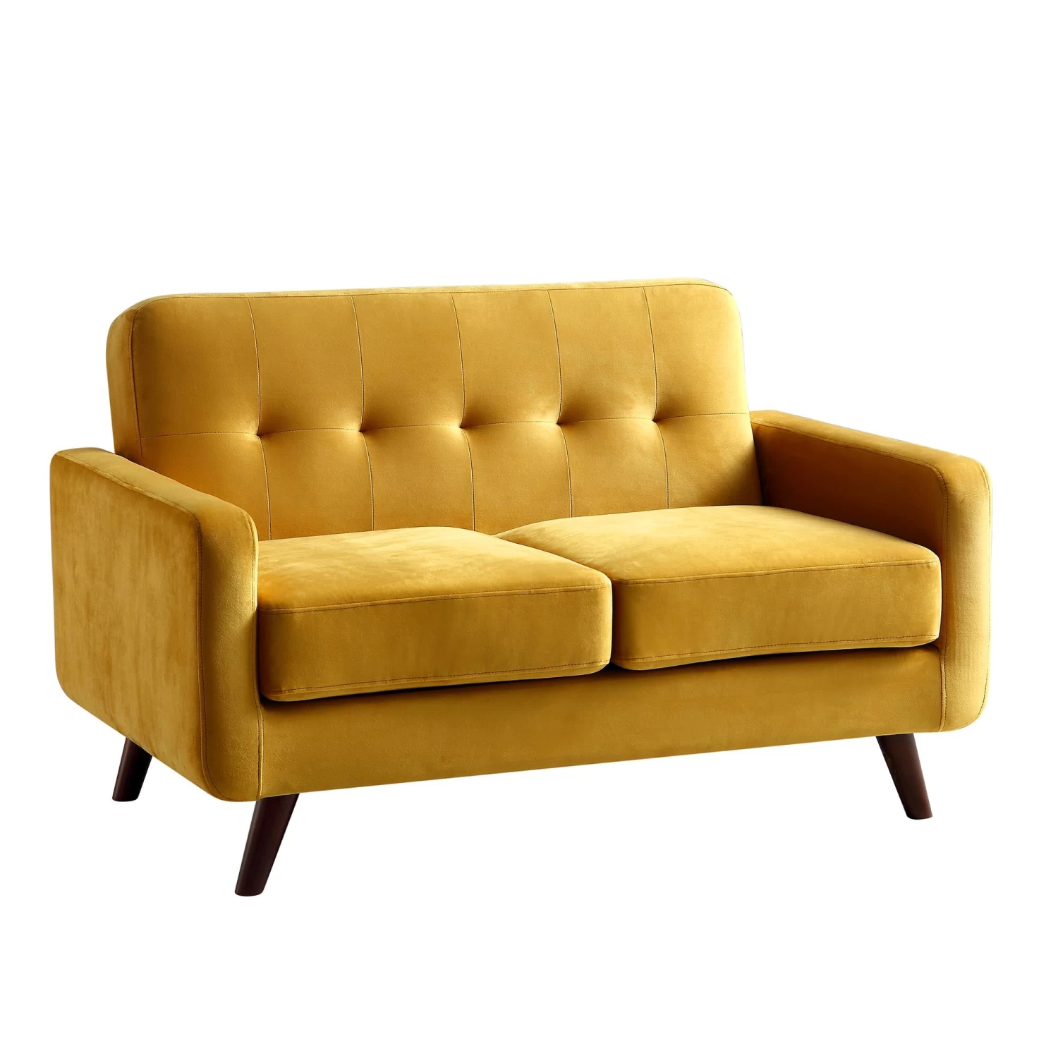 Clarence 2-Seater Sofa In Mustard Yellow Velvet 5 Clarence 2-Seater Sofa In Mustard Yellow Velvet - Image 3
