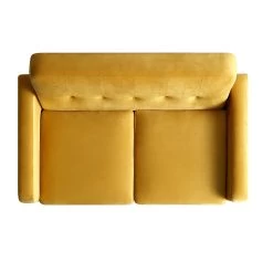 Clarence 2-Seater Sofa In Mustard Yellow Velvet 17 Clarence 2-Seater Sofa In Mustard Yellow Velvet -Garden Store LVSF 06 MUSTARDVEL 2ST WB3