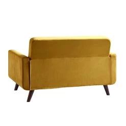 Clarence 2-Seater Sofa In Mustard Yellow Velvet 18 Clarence 2-Seater Sofa In Mustard Yellow Velvet -Garden Store LVSF 06 MUSTARDVEL 2ST WB5