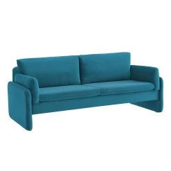 Clapham 3-Seater Sea Blue Velvet Fabric Sofa 15 Clapham 3-Seater Sea Blue Velvet Fabric Sofa -Garden Store LVSF 89 BLUEVEL 3ST WB2