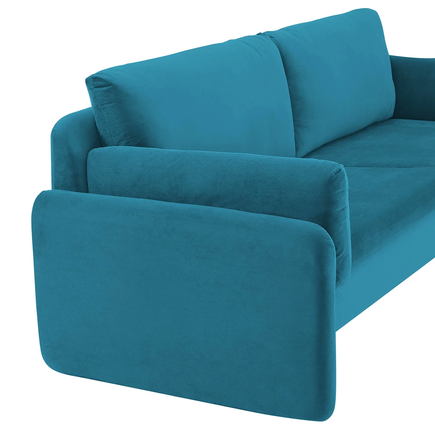 Clapham 3-Seater Sea Blue Velvet Fabric Sofa 10 Clapham 3-Seater Sea Blue Velvet Fabric Sofa - Image 8
