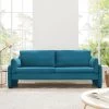 Clapham 3-Seater Sea Blue Velvet Fabric Sofa -Garden Store LVSF 89 BLUEVEL 3ST main