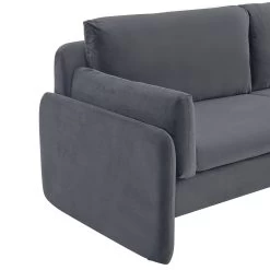 Clapham 2-Seater Grey Velvet Fabric Sofa -Garden Store LVSF 89 GREYVEL 2ST detail1