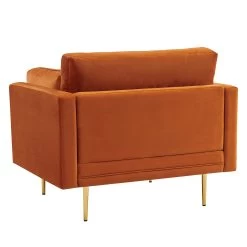 Pelham Orange Velvet Fabric Armchair 13 Pelham Orange Velvet Fabric Armchair -Garden Store LVSF 89 ORANGEVEL 1ST WB3