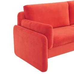 Clapham 2-Seater Flaming Orange Velvet Fabric Sofa 18 Clapham 2-Seater Flaming Orange Velvet Fabric Sofa -Garden Store LVSF 89 ORANGEVEL 2ST detail1