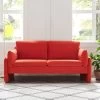 Clapham 2-Seater Flaming Orange Velvet Fabric Sofa -Garden Store LVSF 89 ORANGEVEL 2ST main