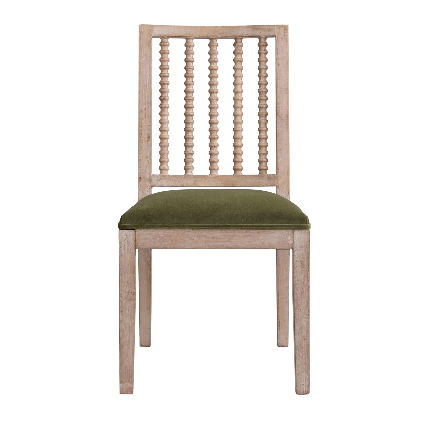Hemingford Set Of 2 Moss Green Velvet Bobbin Spindle Dining Chair 5 Hemingford Set Of 2 Moss Green Velvet Bobbin Spindle Dining Chair - Image 3