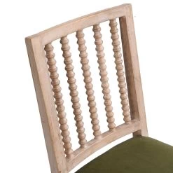 Hemingford Set Of 2 Moss Green Velvet Bobbin Spindle Dining Chair 19 Hemingford Set Of 2 Moss Green Velvet Bobbin Spindle Dining Chair -Garden Store LW DCH 511 GREENVEL 2P detail1