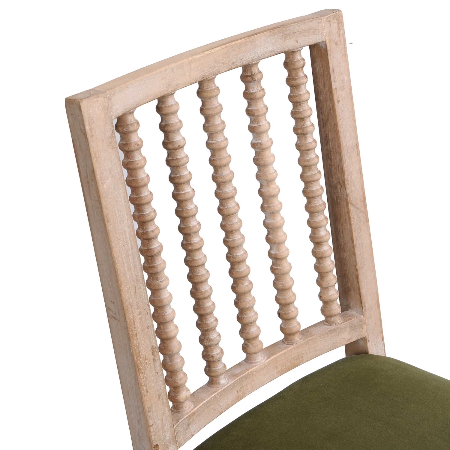 Hemingford Set Of 2 Moss Green Velvet Bobbin Spindle Dining Chair 10 Hemingford Set Of 2 Moss Green Velvet Bobbin Spindle Dining Chair - Image 8