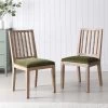Hemingford Set Of 2 Moss Green Velvet Bobbin Spindle Dining Chair -Garden Store LW DCH 511 GREENVEL 2P main