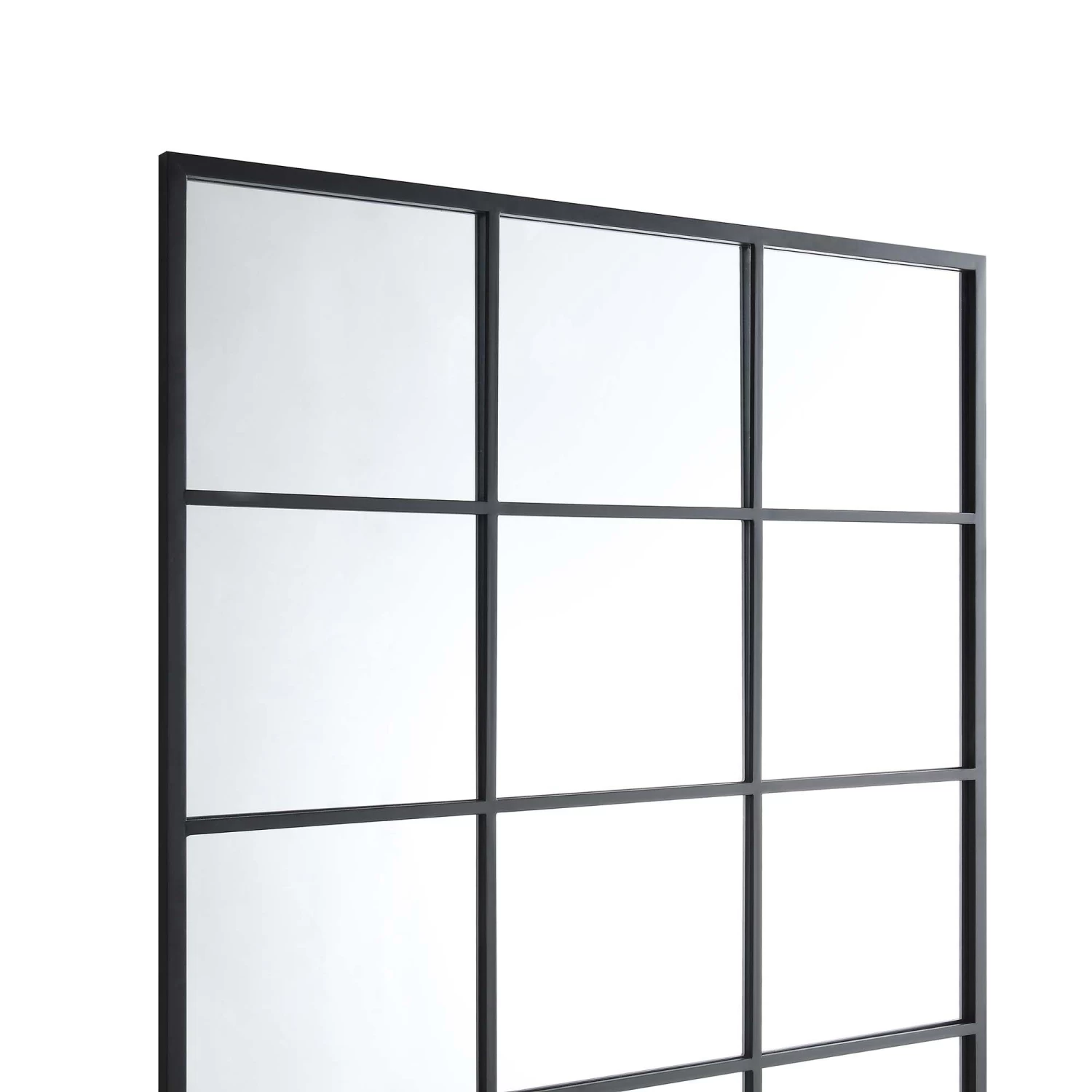 Chardwell Full Length Industrial Metal Window Mirror 180 X 100 Cm, Black 8 Chardwell Full Length Industrial Metal Window Mirror 180 X 100 Cm, Black - Image 6