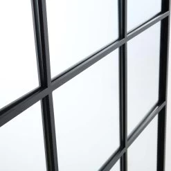 Chardwell Full Length Industrial Metal Window Mirror 180 X 100 Cm, Black 16 Chardwell Full Length Industrial Metal Window Mirror 180 X 100 Cm, Black -Garden Store MIRR 005 BLACK detail2