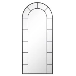Beaumont Arched Full Lenth Metal Frame Mirror 178 X 76 Cm, Black 13 Beaumont Arched Full Lenth Metal Frame Mirror 178 X 76 Cm, Black -Garden Store MIRR 029 BLACK WB1
