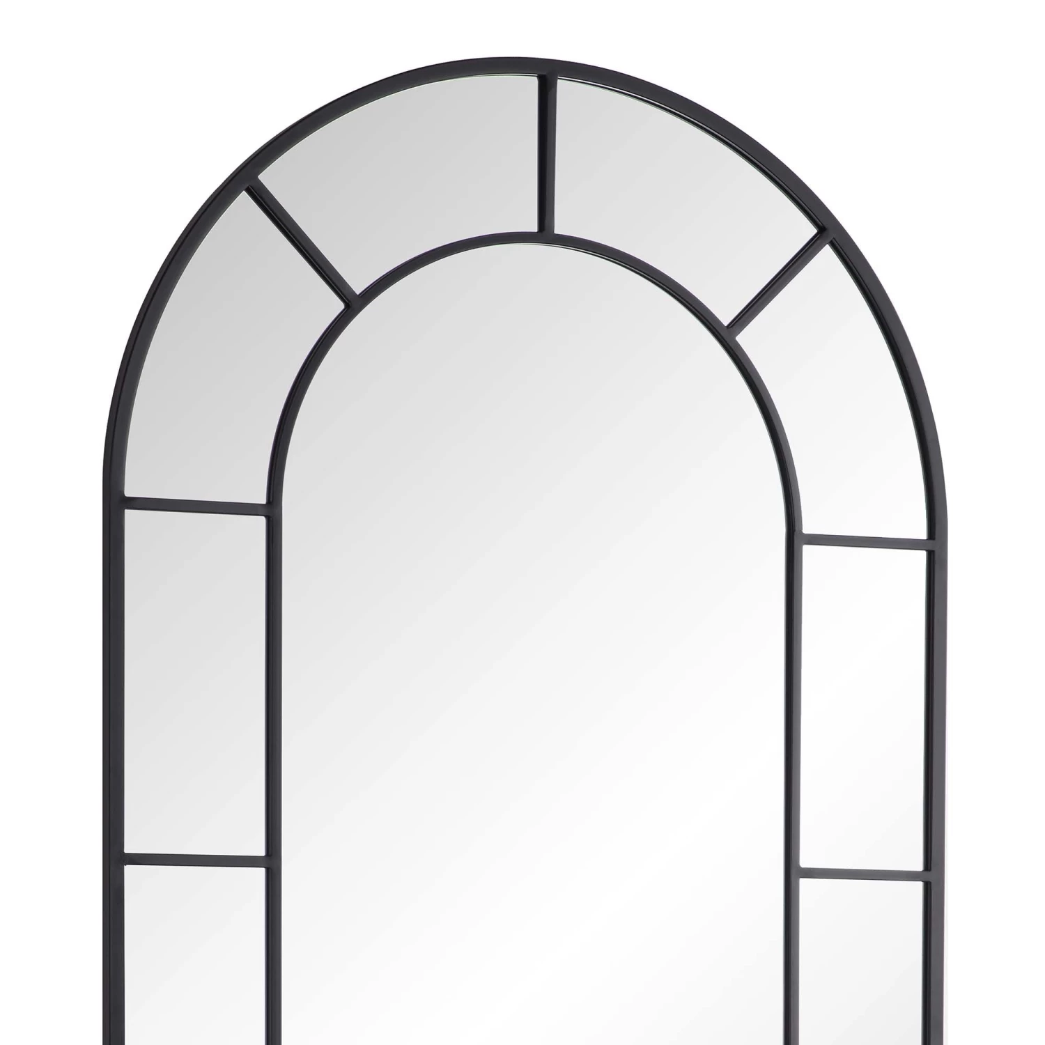 Beaumont Arched Full Lenth Metal Frame Mirror 178 X 76 Cm, Black 8 Beaumont Arched Full Lenth Metal Frame Mirror 178 X 76 Cm, Black - Image 6
