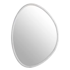 Edo Irregular Pebble Large Wooden Mirror 160 X 120 Cm, Washed White -Garden Store MIRR 073 WHITE WB1