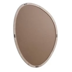 Edo Irregular Pebble Large Wooden Mirror 160 X 120 Cm, Washed White -Garden Store MIRR 073 WHITE WB3