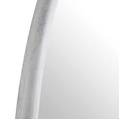 Edo Irregular Pebble Large Wooden Mirror 160 X 120 Cm, Washed White -Garden Store MIRR 073 WHITE detail1