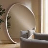 Edo Irregular Pebble Large Wooden Mirror 160 X 120 Cm, Washed White -Garden Store MIRR 073 WHITE main