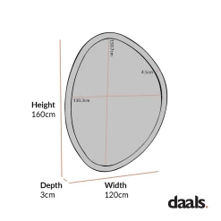 Edo Irregular Pebble Large Wooden Mirror 160 X 120 Cm, Washed White -Garden Store MIRR 073 1 06d28656 224a 48cc 8add 05916aafccd3