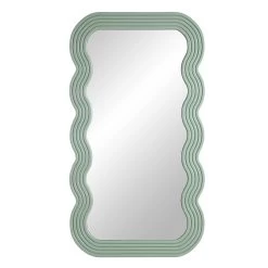 Venus Full Length Wave Mirror 180 X 100 Cm, Sage Green -Garden Store MIRR 162 SAGE WB1
