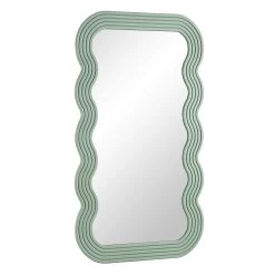 Venus Full Length Wave Mirror 180 X 100 Cm, Sage Green -Garden Store MIRR 162 SAGE WB2