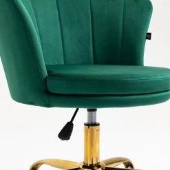 Hepburn Scalloped Swivel Chair (Green Velvet) -Garden Store MO101GREENVEL detail3