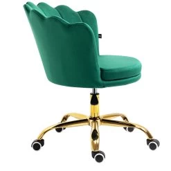 Hepburn Scalloped Swivel Chair (Green Velvet) -Garden Store MO102GREENVEL 3