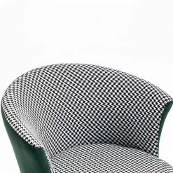 Kylie Houndstooth And Velvet Swivel Chair -Garden Store MO103HOUNDSTOOTH detail1