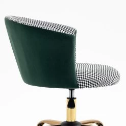 Kylie Houndstooth And Velvet Swivel Chair -Garden Store MO103HOUNDSTOOTH detail2