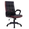 Waffle Contrasting Panels High Back PU Leather Swivel Executive Office Chair, Black & Brown -Garden Store MO39 BROWN 1