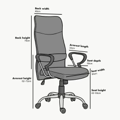 Sleek Design High Back Mesh Fabric Swivel Office Chair With Chrome Base, MO57 White -Garden Store MO57 b1696461 9048 45f4 9f77 a03075c28c9c