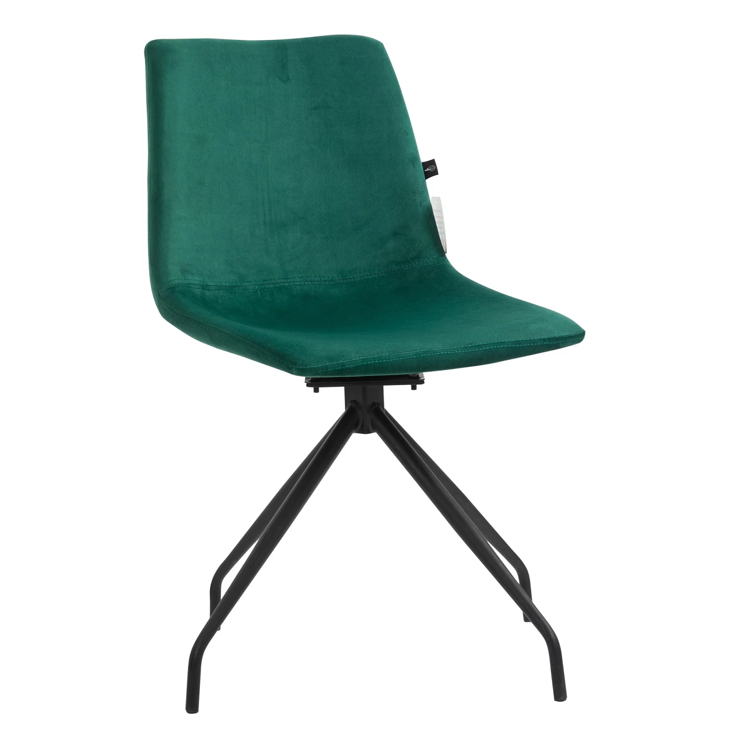 Florian Pair Of Velvet Effect Microfibre Dining Chairs In Green 4 Florian Pair Of Velvet Effect Microfibre Dining Chairs In Green - Image 2