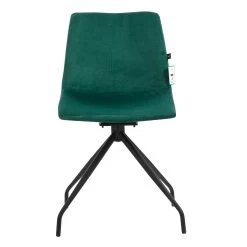 Florian Pair Of Velvet Effect Microfibre Dining Chairs In Green 14 Florian Pair Of Velvet Effect Microfibre Dining Chairs In Green -Garden Store MO98GREEN 2