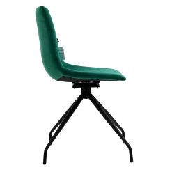 Florian Pair Of Velvet Effect Microfibre Dining Chairs In Green 15 Florian Pair Of Velvet Effect Microfibre Dining Chairs In Green -Garden Store MO98GREEN 3