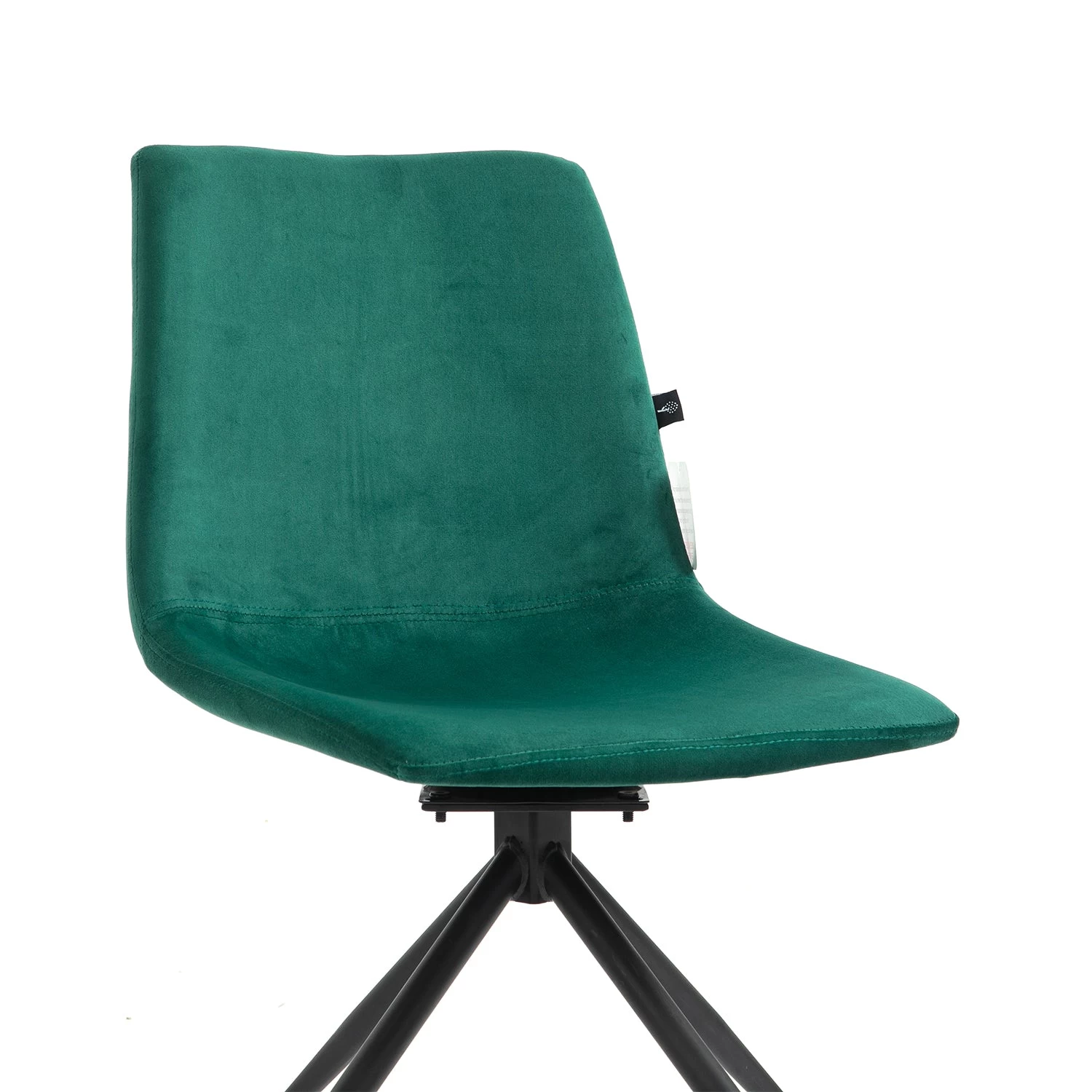 Florian Pair Of Velvet Effect Microfibre Dining Chairs In Green 9 Florian Pair Of Velvet Effect Microfibre Dining Chairs In Green - Image 7