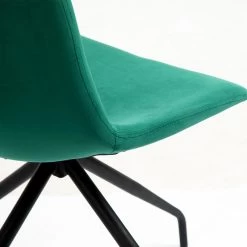 Florian Pair Of Velvet Effect Microfibre Dining Chairs In Green 20 Florian Pair Of Velvet Effect Microfibre Dining Chairs In Green -Garden Store MO98GREEN detail3