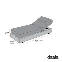 Jardin Aluminium Outdoor Sun Lounger, Granite 16 Jardin Aluminium Outdoor Sun Lounger, Granite -Garden Store OD ALU1 GRANITE SUNLG